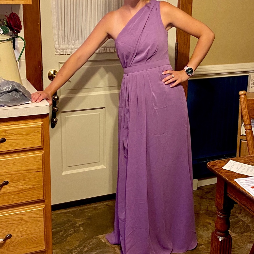 David’s Bridal One Shoulder Dress